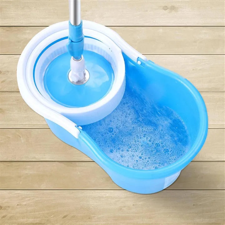 Magic Spin Mop with Bucket | 360° Spin | Adjustable Handle | 2 Mop Heads