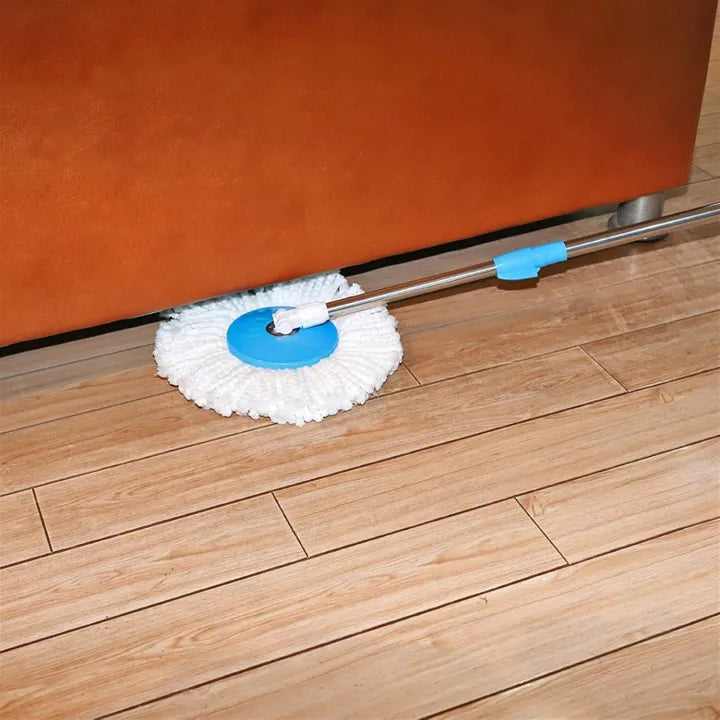 Magic Spin Mop with Bucket | 360° Spin | Adjustable Handle | 2 Mop Heads