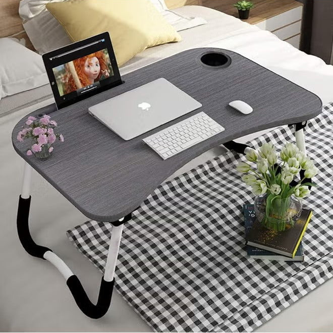 FoldX Desk | Foldable Study & Laptop Table | Cup Holder & Tablet Slot